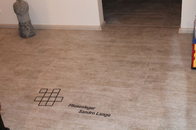 Einarbeitung mittels Wasserstrahltechnik